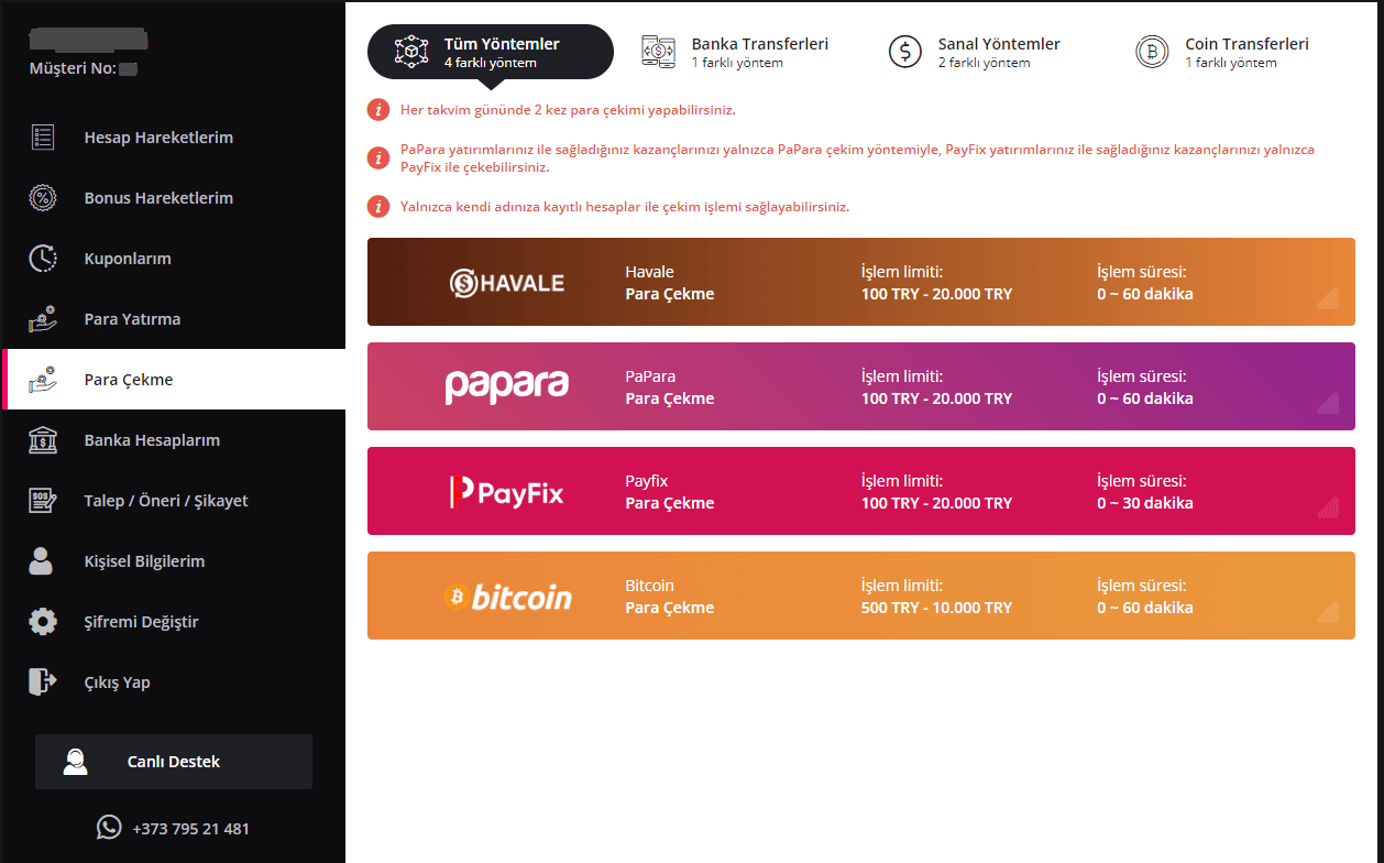 Kaçak Bahis Sitelerinden Para Çekme